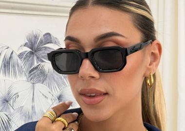 ANNAKEY LAZY BLACK SUNGLASSES - sense-shop - 