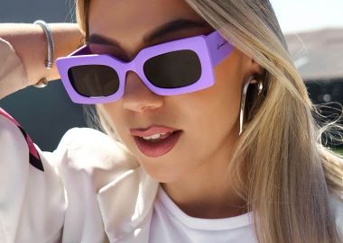 ANNAKEY PALM PURPLE MATTE SUNGLASSES - sense-shop - 