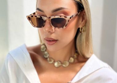 ANNAKEY TATI WHITE LEOPARD SUNGLASSES - fashionroom - 