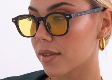 ANNAKEY TOKYO BLACK YELLOW SUNGLASSES - sense-shop - 