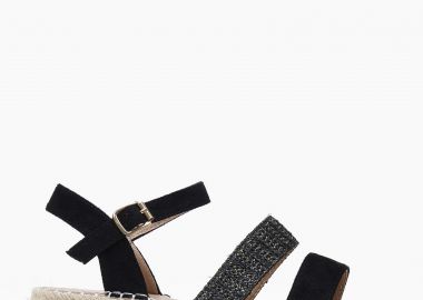 Ανοιχτές εσπαντρίγιες με μπαρέτα - Μαύρο - Issue - 