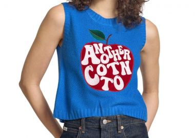ANOTHER COTTON LAB Αμάνικες Μπλούζες Apple WMN Knit Vest - BLUE-PD00013225-BLUE - Another Cotton Lab - 