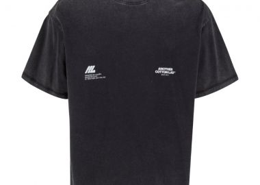 ANOTHER COTTON LAB T-Shirts Another Signature Washed Oversized Tshirt - BLACK-PD00006890-BLACK - Another Cotton Lab - 