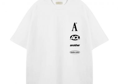 ANOTHER COTTON LAB T-Shirts Coffee and Workout Oversized T-Shirt - WHITE-PD00003454-WHITE - Another Cotton Lab - 
