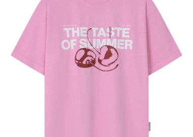 ANOTHER COTTON LAB T-Shirts Taste of Summer Washed T-Shirt - PINK-PD00013248-PINK - Another Cotton Lab - 