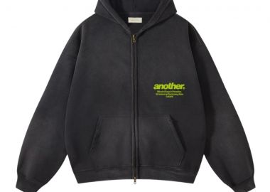 ANOTHER COTTON LAB Ζακέτες El Paraiso Oversized Washed Zip Hoodie - BLACK-PD00006905-BLACK - Another Cotton Lab - 