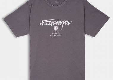 ANTETOKOUNBROS AB ATH X MKE REG.F T-SHIRT ΓΚΡΙ - ANTETOKOUNBROS - 