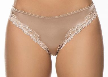 Antigel by Lise Charmel γυναικείο σλιπ με διαφάνεια και περιεκτικότητα σε μετάξι - ACC0780 Μπεζ - LISE CHARMEL - 