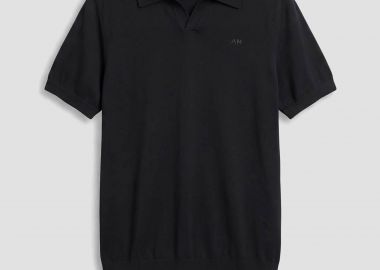 Antony Morato ανδρική μπλούζα πόλο με μετάξι Slim Fit - SW01608YA200091 Μαύρο - ANTONY MORATO - 
