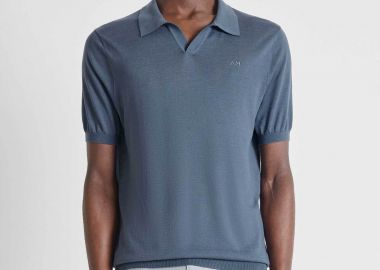 Antony Morato ανδρική μπλούζα πόλο με μετάξι Slim Fit - SW01608YA200091 Μπλε - ANTONY MORATO - 