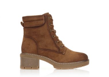 Αρβυλάκια κάμελ σουέτ με χοντρό τακούνι ΚΑΜΕΛ - Tsoukalas - 