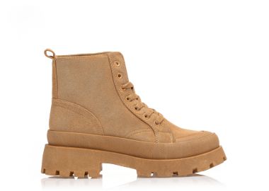 Αρβυλάκια κάμελ σουέτ με κορδόνια ΚΑΜΕΛ - Tsoukalas - 