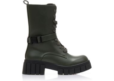 Αρβυλάκια λαδί δερματίνη με διακοσμητικό λουράκι ΛΑΔΙ - Tsoukalas - 