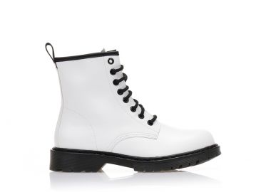 Αρβυλάκια λευκά δερματίνη με κορδόνια ΛΕΥΚΟ - Tsoukalas - 