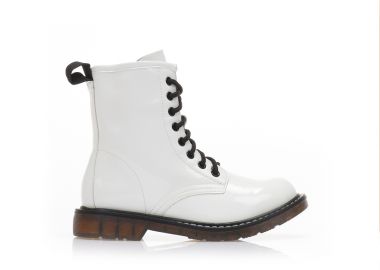 Αρβυλάκια λευκά λουστρίνι με κορδόνια ΛΕΥΚΟ - Tsoukalas - 