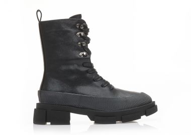 Αρβυλάκια μαύρα δερματίνη με ανάγλυφο σχέδιο ΜΑΥΡΟ - Tsoukalas - 