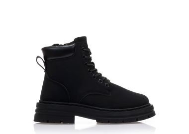 Αρβυλάκια μαύρα δερματίνη με κορδόνια ΜΑΥΡΟ - Tsoukalas - 