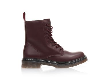 Αρβυλάκια μπορντό δερματίνη με κορδόνια ΜΠΟΡΝΤΟ - Tsoukalas - 