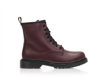 Αρβυλάκια μπορντό δερματίνη με κορδόνια ΜΠΟΡΝΤΟ - Tsoukalas - 