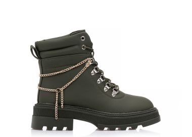 Αρβυλάκια πράσινα δερματίνη με διακοσμητική χρυσή αλυσίδα ΠΡΑΣΙΝΟ - Tsoukalas - 