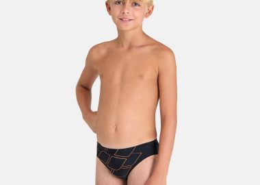 ARENA BOY'S MARK PRINT SWIM BRIEF ΜΑΥΡΟ - ARENA - 