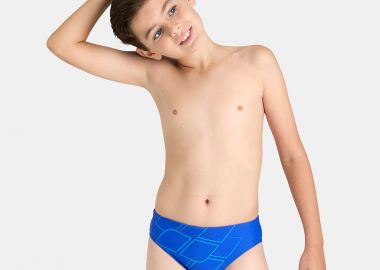 ARENA BOY'S MARK PRINT SWIM BRIEF ΜΠΛΕ - ARENA - 