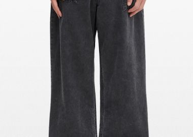 ARIES Ανδρικό Μαύρο Canvas Walking Pant - ARIES - 