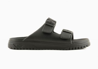 Armani Exchange ανδρικά σανδάλια - XUP015XV821 Μαύρο - ARMANI EXCHANGE - 