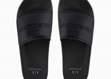 Armani Exchange ανδρικές σαγιονάρες με λογότυπο - XM002887AF22832 Μαύρο - ARMANI EXCHANGE - 