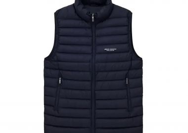 Armani Exchange ανδρικό αμάνικο μπουφάν με καπιτονέ σχέδιο Regular Fit - XM001576AF16927 Σκούρο Μπλε - ARMANI EXCHANGE - 