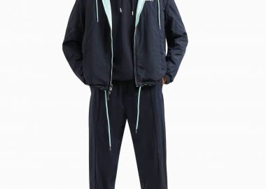 Armani Exchange ανδρικό casual παντελόνι με ελαστική μέση - 3DZPL6ZN3CZ Σκούρο Μπλε - ARMANI EXCHANGE - 