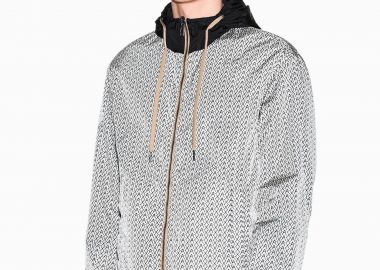Armani Exchange ανδρικό jacket διπλής όψης με κουκούλα Regular Fit - XM001830AF18579 Ασπρόμαυρο - ARMANI EXCHANGE - 