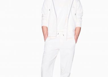 Armani Exchange ανδρικό παντελόνι φόρμας Regular Fit - XM002353AF21869 Κρέμ - ARMANI EXCHANGE - 
