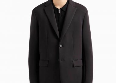 Armani Exchange ανδρικό σακάκι μονόχρωμο - XM000119AF10818 Μαύρο - ARMANI EXCHANGE - 