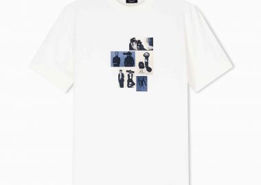 Armani Exchange ανδρικό T-shirt με graphic print Regular Fit - XM002780AF10358 Λευκό - ARMANI EXCHANGE - 