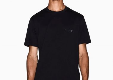 Armani Exchange ανδρικό T-shirt με λογότυπο Regular Fit - XM001281AF10361 Μαύρο - ARMANI EXCHANGE - 