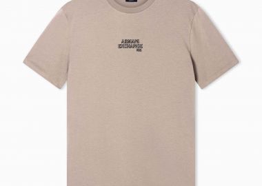 Armani Exchange ανδρικό T-shirt με λογότυπο Regular Fit - XM001784AF10356 Μπεζ - ARMANI EXCHANGE - 