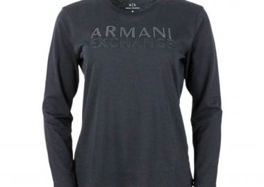 Armani Exchange γυναικεία μπλούζα με λογότυπο - XW001374AF10356 Μαύρο - ARMANI EXCHANGE - 