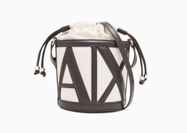 Armani Exchange γυναικεία τσάντα bucket με monogram - XW002183AF22635 Καφέ - ARMANI EXCHANGE - 