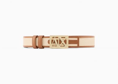 Armani Exchange γυναικεία ζώνη με μεταλλική αγκράφα - XW002614AF22518 Καφέ - ARMANI EXCHANGE - 