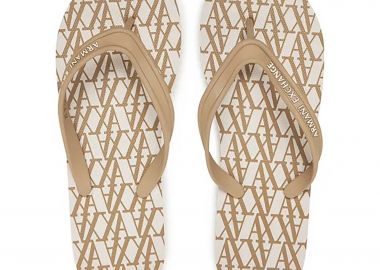 Armani Exchange γυναικείες σαγιονάρες με λογότυπο - XDQ010XV700 Μπεζ - ARMANI EXCHANGE - 