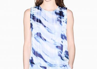 Armani Exchange γυναικείο αμάνικο τοπ με all-over print - XW002027AF21550 Μπλε - ARMANI EXCHANGE - 