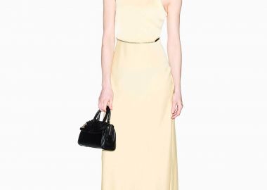 Armani Exchange γυναικείο midi φόρεμα αμάνικο με αλυσίδα στη μέση - XW001971AF21553 Κίτρινο Ανοιχτό - ARMANI EXCHANGE - 