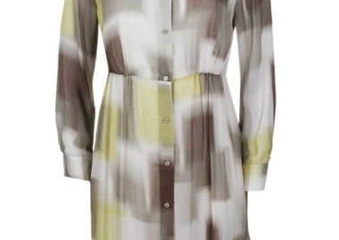 Armani Exchange γυναικείο midi φόρεμα σεμιζιέ με all-over print - XW002281AF21554 Μπεζ - ARMANI EXCHANGE - 