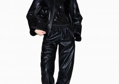 Armani Exchange γυναικείο παντελόνι faux δέρμα - XW000681AF16106 Μαύρο - ARMANI EXCHANGE - 