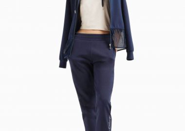 Armani Exchange γυναικείο παντελόνι φόρμας με λογότυπο στο κάτω μέρος - 3DYP76YJFFZ Σκούρο Μπλε - ARMANI EXCHANGE - 
