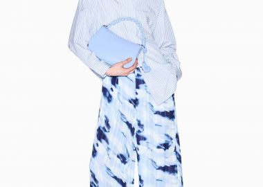 Armani Exchange γυναικείο παντελόνι με all-over print Palazzo Fit - XW001752AF21550 Μπλε - ARMANI EXCHANGE - 