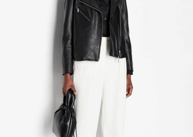 Armani Exchange γυναικείο παντελόνι μονόχρωμο με κεντημένο contrast λογότυπο στο πλάι Straight Fit - 6RYP05YN4LZ Κρέμ - ARMANI EXCHANGE - 