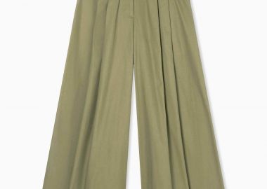 Armani Exchange γυναικείο παντελόνι μονόχρωμο Palazzo Fit - XW002005AF18863 Χακί - ARMANI EXCHANGE - 