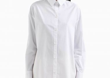 Armani Exchange γυναικείο πουκάμισο μονόχρωμο ποπλίνα - 3DYC12YN3NZ Λευκό - ARMANI EXCHANGE - 